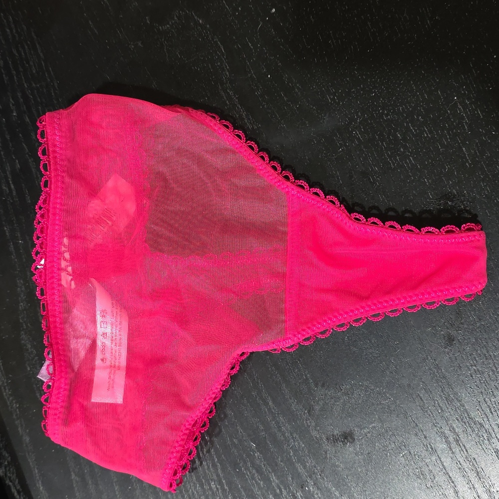 Adore Me Pink‎ Sheer Lace Thong